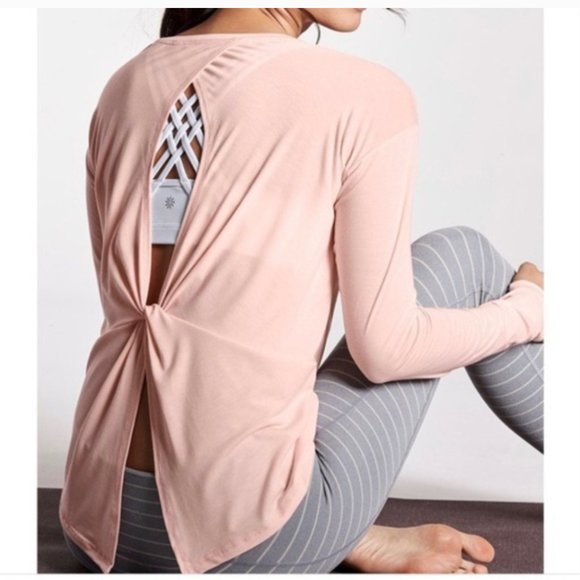Athleta Tops - ATHLETA Essence Twist Long Sleeve Open Back Top
